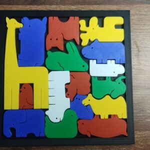 Puzzle de Encaje de Animales 3D – Rompecabezas Didáctico