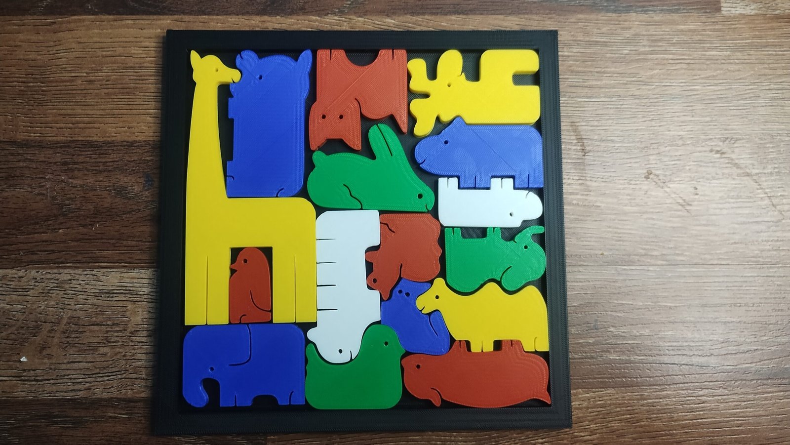 Puzzle de Encaje de Animales 3D – Rompecabezas Didáctico