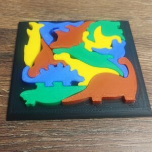 Puzzle de Dinosaurios 3D – Rompecabezas de Encaje Multicolor